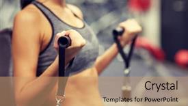  Presentation with flexing - Slide deck featuring muscles on cable gym machine background and a coral colored foreground