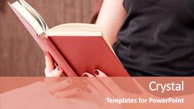  Presentation with reading bible - Slide set having close up of young woman background and a coral colored foreground