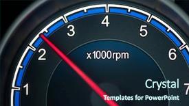  Presentation with auto - Slide set with close up on a tachometer of auto background and a wine colored foreground