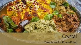  Presentation with indian traditional - Presentation design with close-up on a thali background and a gold colored foreground