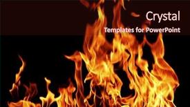  Presentation with blue flame fire - Colorful presentation theme enhanced with close up on black background backdrop and a wine colored foreground