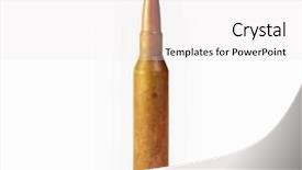  Presentation with close up shot - Presentation theme enhanced with close up on bullet shown background and a white colored foreground