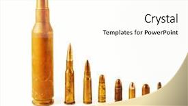  Presentation with close up shot - Theme consisting of close up on bullets shown background and a pink colored foreground