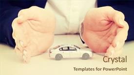  Presentation with toy model - Cool new slide set with close up on car toy backdrop and a lemonade colored foreground