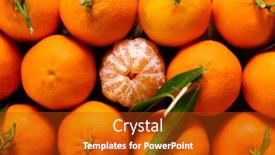  Presentation with background - Theme with close-up-on-clementine background and a crimson colored foreground