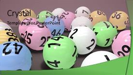  Presentation with lottery - Slides consisting of close-up on colourful lottery background and a coral colored foreground