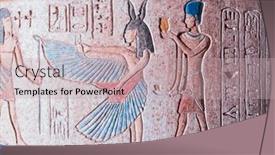  Presentation with egypt - Theme consisting of close-up-on-egypt-symbol background and a coral colored foreground