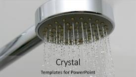  Presentation with head - Slide set consisting of close up on head shower background and a light gray colored foreground