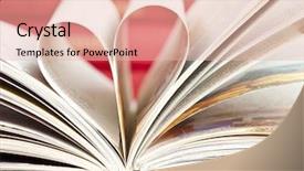  Presentation with heart book - PPT layouts with close up on heart shaped background and a  colored foreground