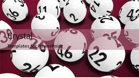  Presentation with lottery - Presentation enhanced with close-up on lottery balls background and a coral colored foreground