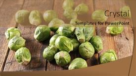  Presentation with brussel - PPT layouts consisting of close-up-on-raw-brussel background and a coral colored foreground