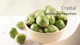  Presentation with brussel - Beautiful slides featuring close-up-on-raw-brussel backdrop and a soft green colored foreground