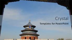  Presentation with heaven - Audience pleasing slides consisting of close up on temple of heaven backdrop and a light blue colored foreground