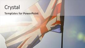  Presentation with united kingdom - PPT theme consisting of close up on united kingdom background and a lemonade colored foreground