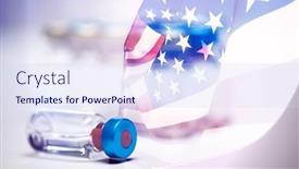  Presentation with medical vaccine - Beautiful presentation design featuring close-up-on-vaccine backdrop and a sky blue colored foreground