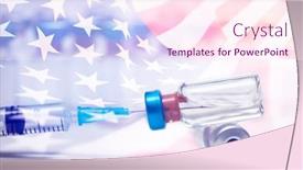  Presentation with medical vaccine - Presentation theme with close-up-on-vaccine background and a pink colored foreground