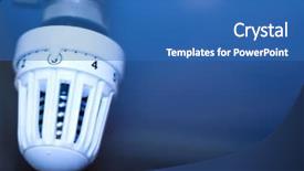  Presentation with copy space leadership - Theme consisting of close-up on white thermostat background and a  colored foreground