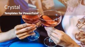  Presentation with toasting - Audience pleasing presentation consisting of close-up-on-women-holding backdrop and a red colored foreground