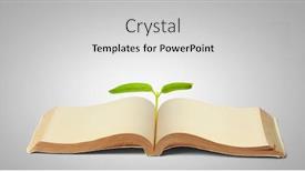  Presentation with vintage book - Colorful presentation theme enhanced with close-up-open-a-vintage backdrop and a light gray colored foreground