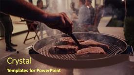  Presentation with family photo - Slide deck featuring close-up-photo-of-delicious background and a tawny brown colored foreground