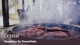  Presentation with family photo - Slide set featuring close-up-photo-of-delicious background and a tawny brown colored foreground