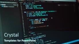  Presentation with programming - Theme consisting of close-up-photo-of-programming background and a tawny brown colored foreground