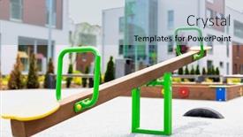  Presentation with close up of bark - Theme having close-up-photo-of-seasaw background and a light blue colored foreground