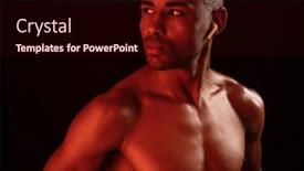  Presentation with american music - Audience pleasing slide deck consisting of close-up-photo-of-serious backdrop and a wine colored foreground