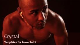  Presentation with american music - PPT theme with close-up-photo-of-serious background and a wine colored foreground