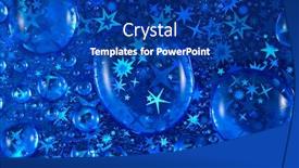  Presentation with water drops - Colorful PPT theme enhanced with close-up-photo-of-water backdrop and a ocean colored foreground