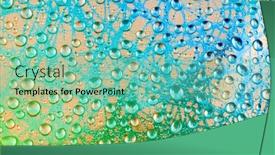  Presentation with water drops - Amazing slide set having close-up-photo-of-water backdrop and a seafoam green colored foreground
