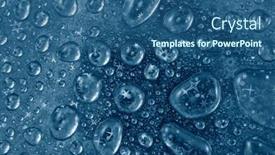  Presentation with water drops - Presentation theme consisting of close-up-photo-of-water background and a ocean colored foreground