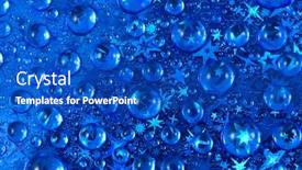  Presentation with water drops - Slide set having close-up-photo-of-water background and a cobalt blue colored foreground