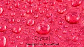  Presentation with water drops - PPT layouts with close-up-photo-of-water background and a red colored foreground