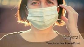  Presentation with infection - Theme having close-up-photo-of-woman background and a coral colored foreground