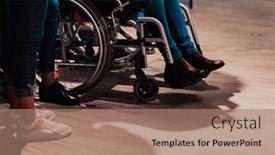  Presentation with disability office - Presentation having close-up-photo background and a coral colored foreground