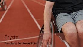  Presentation with disability - PPT layouts enhanced with close-up-photo background and a tawny brown colored foreground