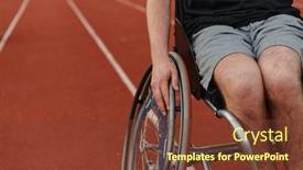  Presentation with disability - Slide deck featuring close-up-photo background and a tawny brown colored foreground