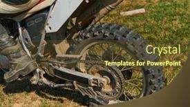  Presentation with motocross - Presentation featuring close-up-photo background and a tawny brown colored foreground