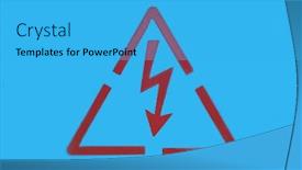  Presentation with electricity - Cool new presentation with close-up-photography backdrop and a cyan colored foreground