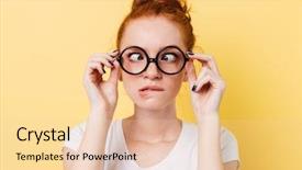  Presentation with ginger - PPT layouts consisting of close up picture of funny background and a lemonade colored foreground