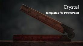  Presentation with dimensions - Slides with close-up-picture-of-measuring background and a dark gray colored foreground