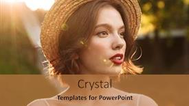  Presentation with straw - Cool new theme with straw hat looking away backdrop and a coral colored foreground