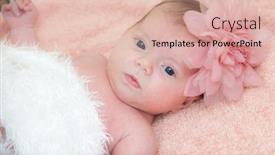  Presentation with newborn baby on his mothers and - Cool new slide set with close up portrait newborn baby backdrop and a lemonade colored foreground