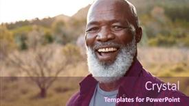  Presentation with hiking - Slides consisting of close-up-portrait-of-active background and a tawny brown colored foreground