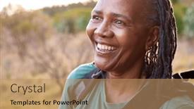  Presentation with hiking - PPT theme consisting of close-up-portrait-of-active background and a coral colored foreground