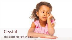  Presentation with education - Presentation design with close up portrait of africa background and a lemonade colored foreground