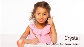  Presentation with education - Audience pleasing presentation design consisting of close up portrait of africa backdrop and a lemonade colored foreground