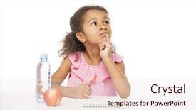  Presentation with education - PPT theme consisting of close up portrait of africa background and a lemonade colored foreground