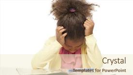  Presentation with american graduation african education - PPT theme featuring close up portrait of africa background and a cream colored foreground